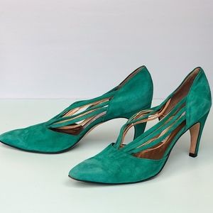 Via Spiga Italian Green Suede Heel